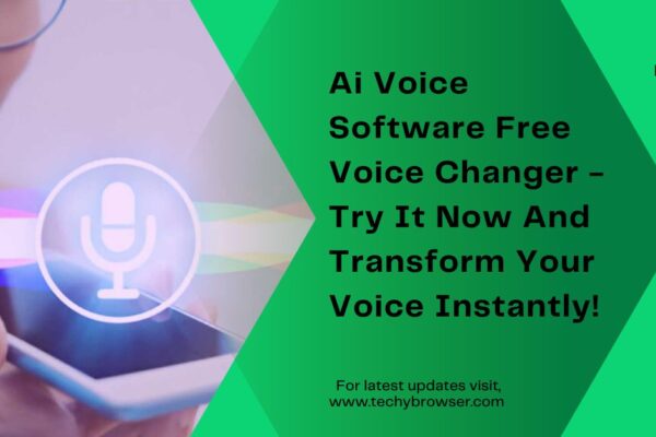 Ai Voice Software Free Voice Changer - Try It Now And Transform Your Voice Instantly!