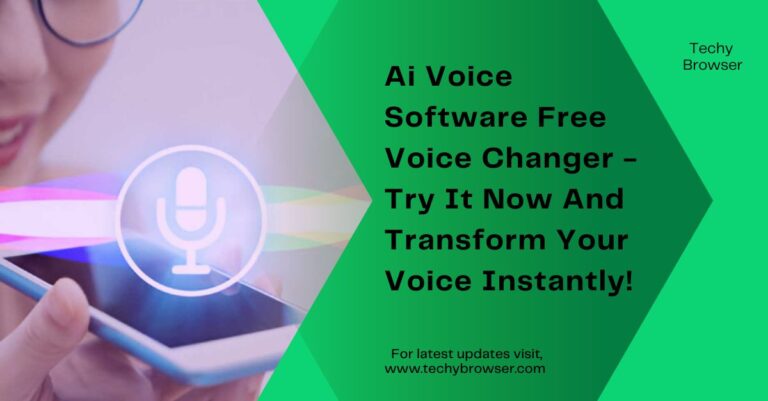 Ai Voice Software Free Voice Changer - Try It Now And Transform Your Voice Instantly!